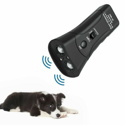 Ultrasonic Anti Dog Barking Pet Trainer Led Light Gentle Chaser Device New