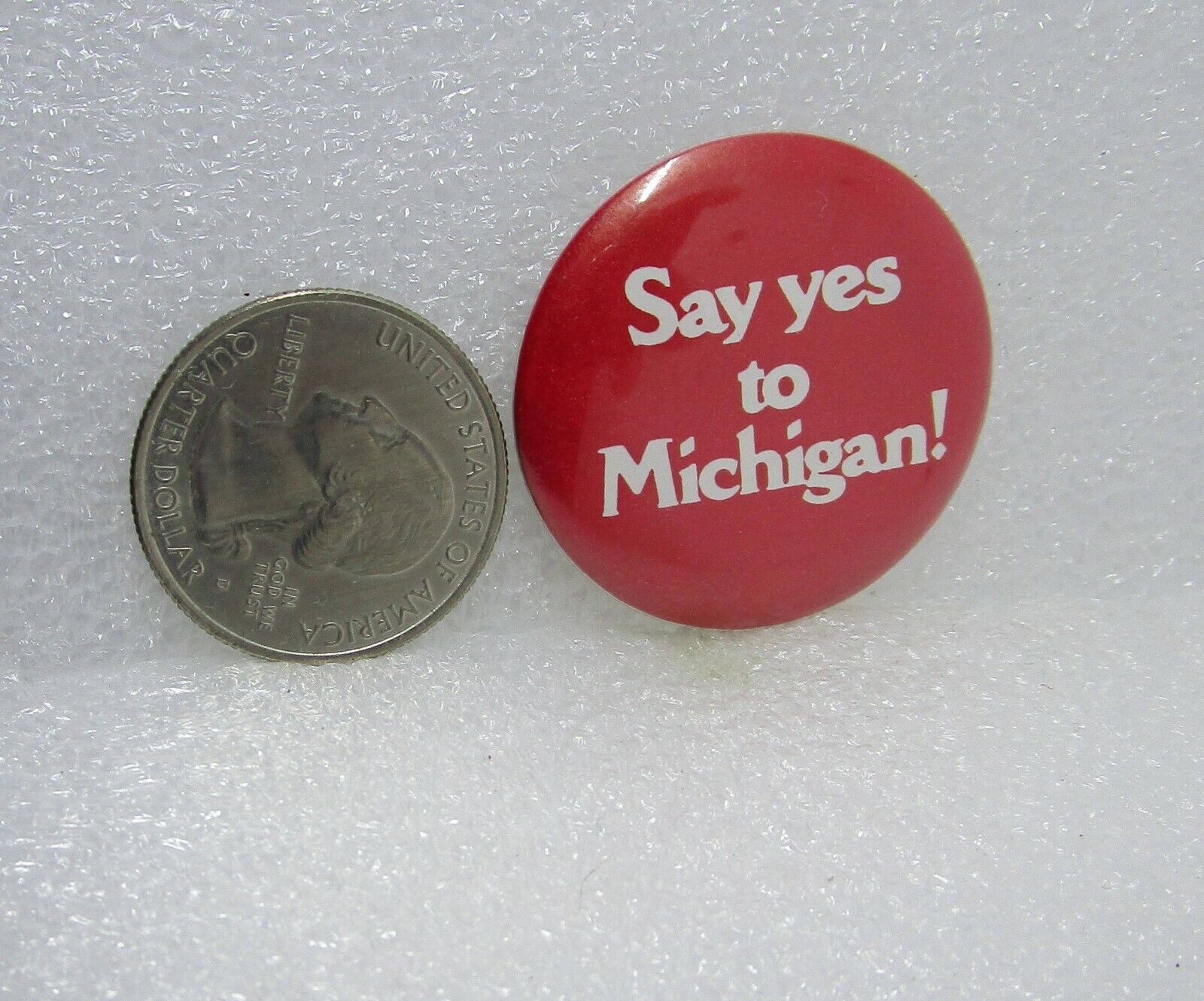 Say Yes To Michigan Button Pin