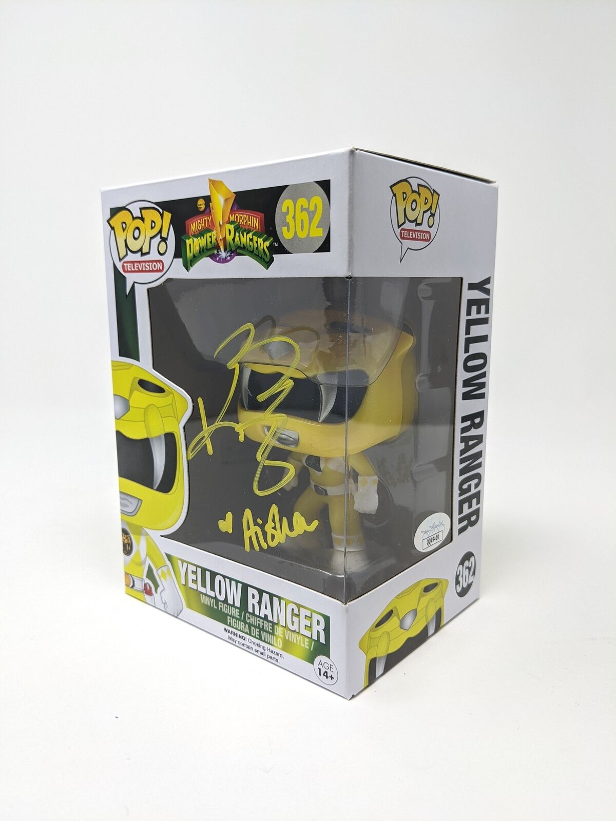 Karan Ashley Power Rangers Yellow Ranger #362 Signed Funko Pop Jsa Coa Autograph