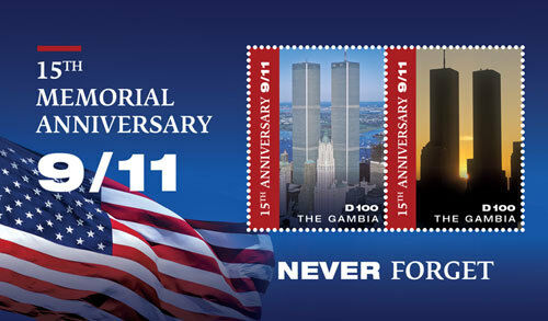 Gambia 2016 - 15th Memorial Anniversary Of 9/11 Stamp Souvenir Sheet Mnh