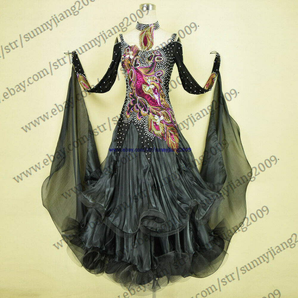 Handmade Dance Dress/standard Ballroom Competition Dress Modern Waltz Tango