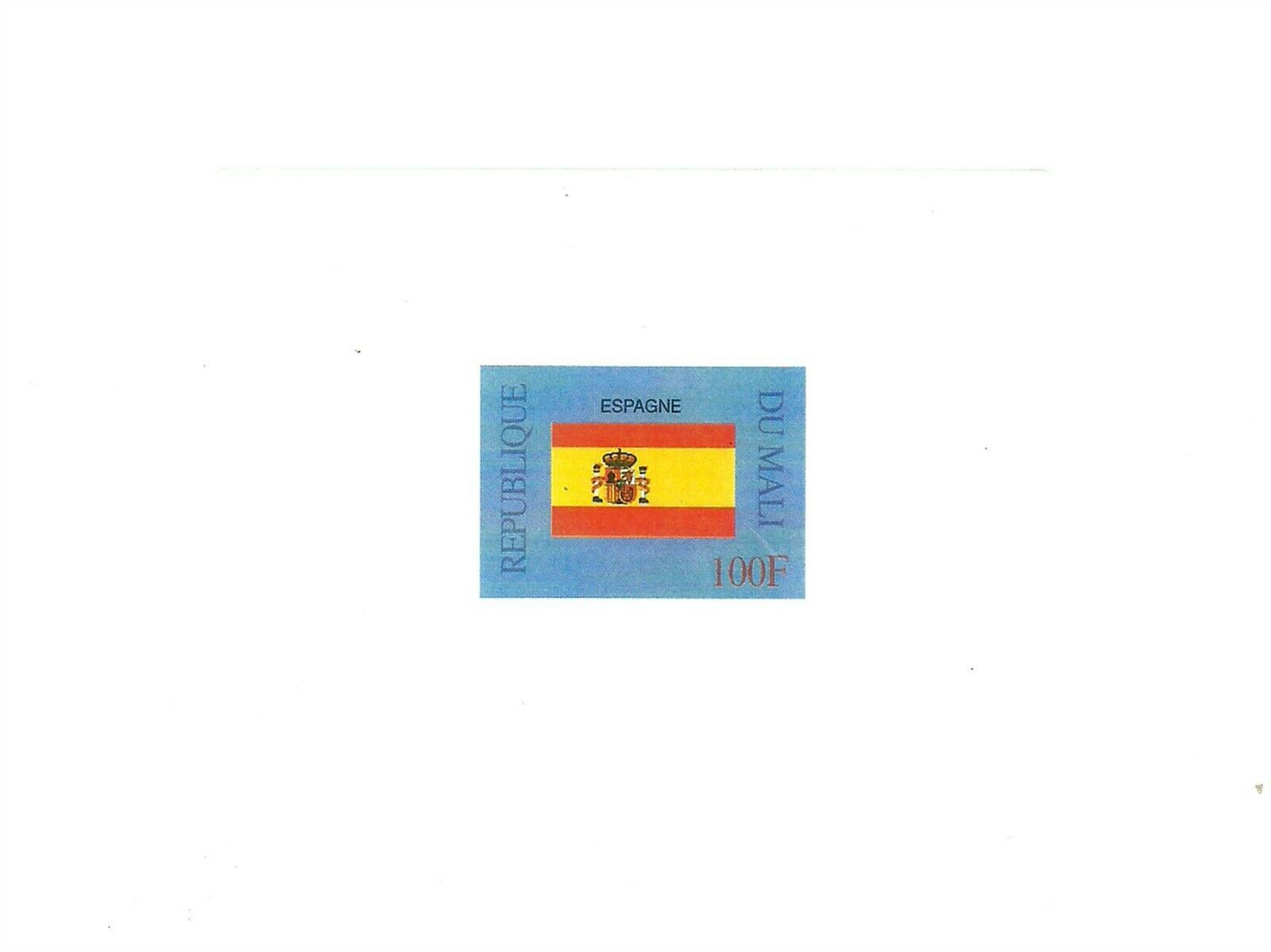 Michel 2365 Spain Flags Mnh - Imperf Bloc Luxe On Card - Free Shipping