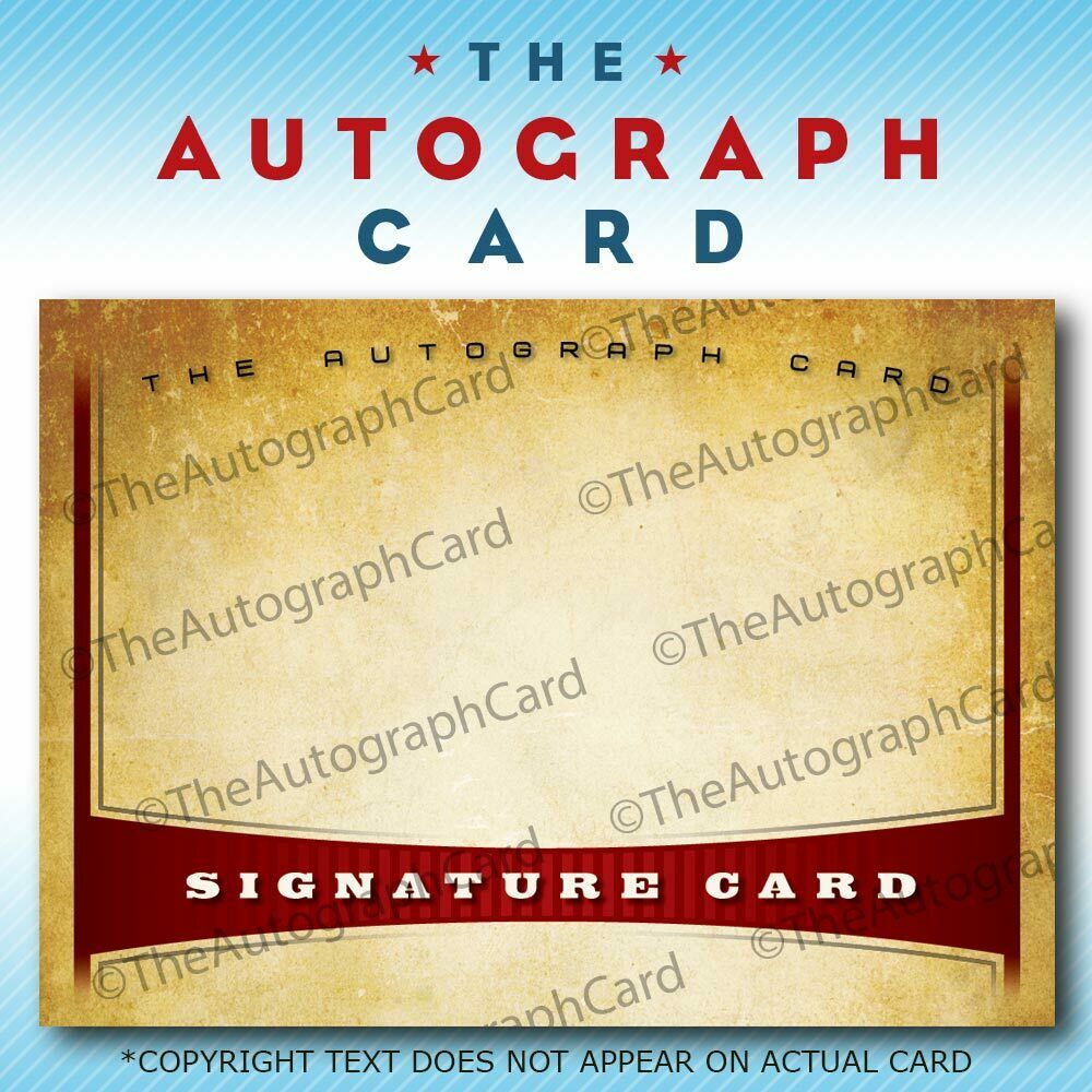 The Autograph Card Blank Signature Cards 25 "non-sport"