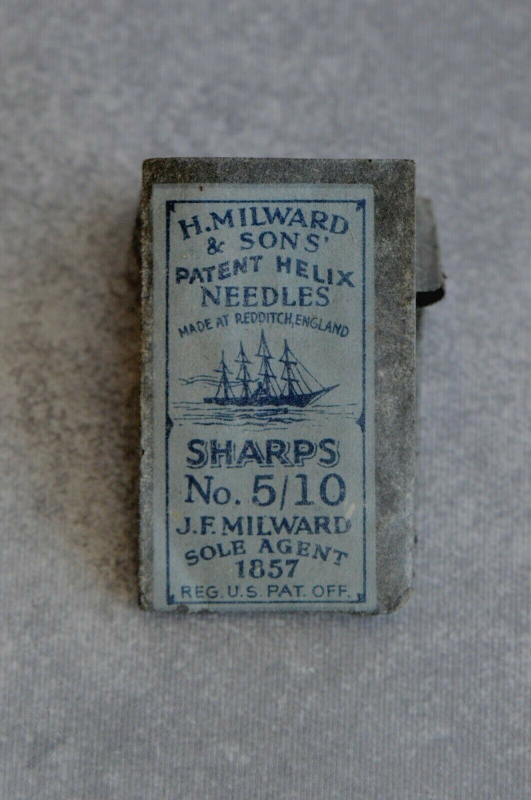 Vtg H. Milward & Sons Patent Helix Needles Sharps Advertising W/ Needles