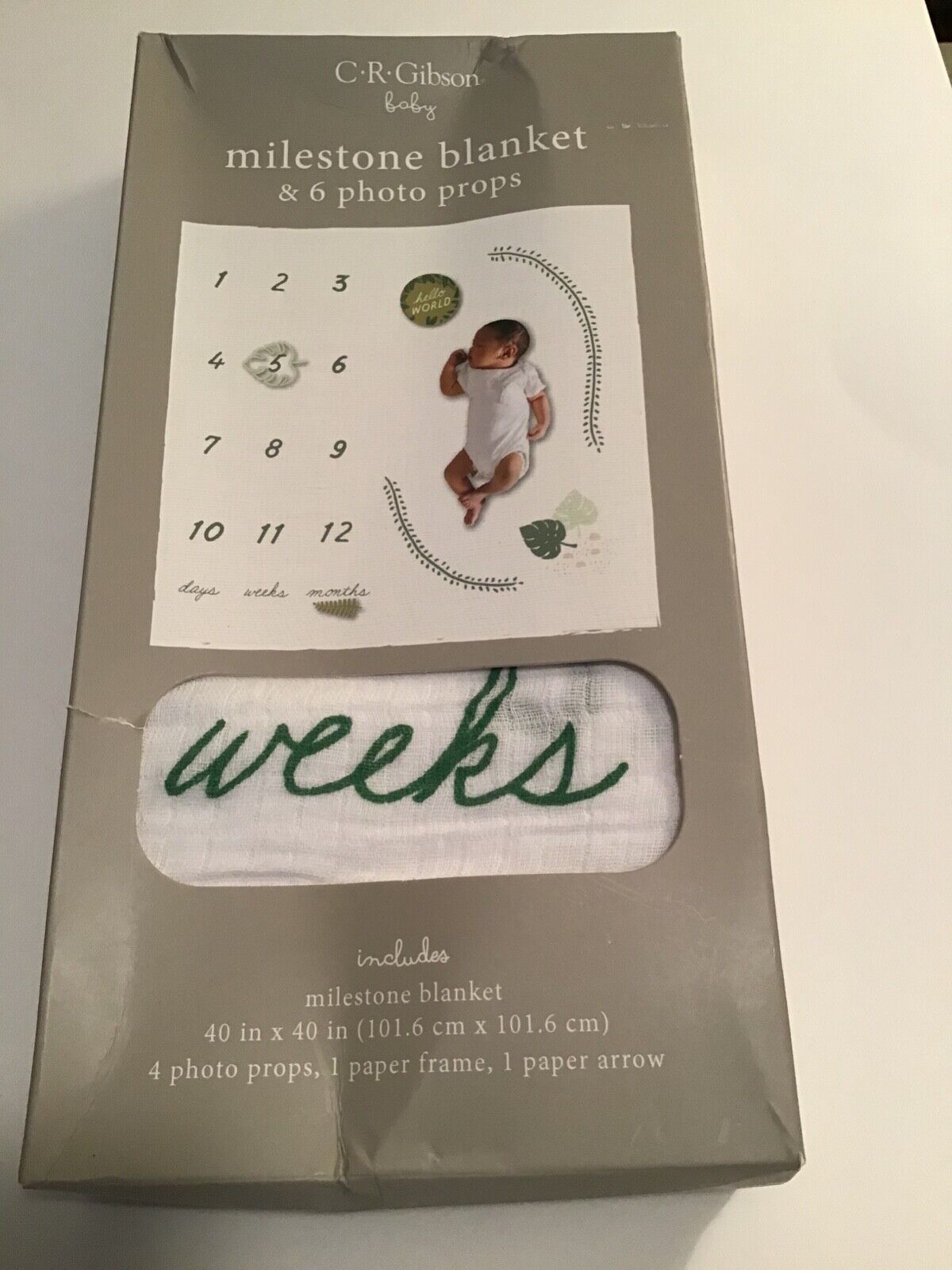 Photo Prop Milestone Blanket Weeks Months Cards Included Nature Animal Theme New