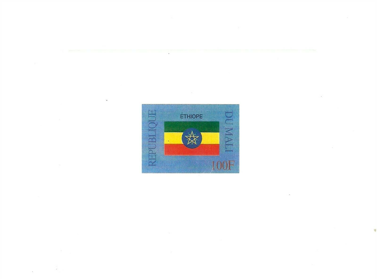 Michel 2360 Ethiopia Flags Mnh - Imperf Bloc Luxe On Card - Free Shipping