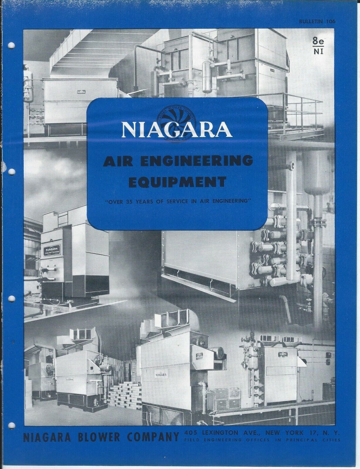 Brochure - Niagra Blower - Air Engineering Equipment - C1952 (af936)