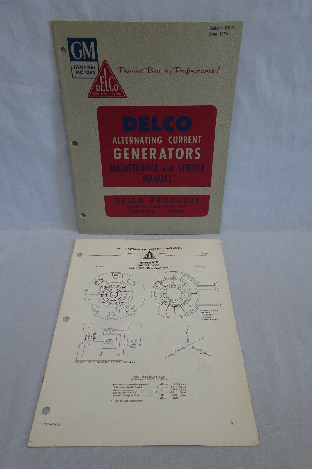 2 Gm General Motors Delco Dayton Ohio Generators Maintenance Service Manual