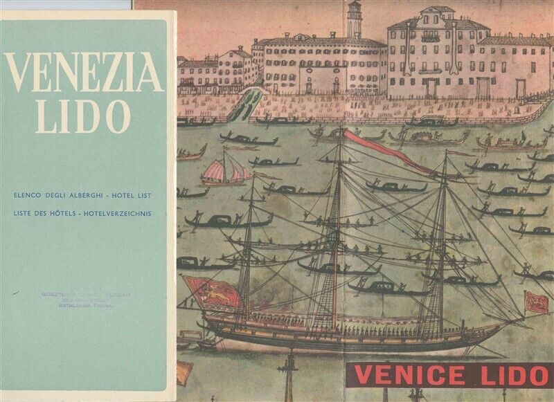 Venezia Lido Hotels & Boarding Houses Booklet & Venice Italy Brochure