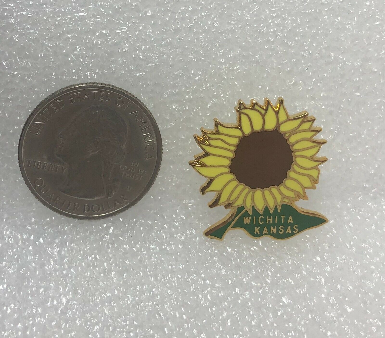 Wichita Kansas Sunflower Pin