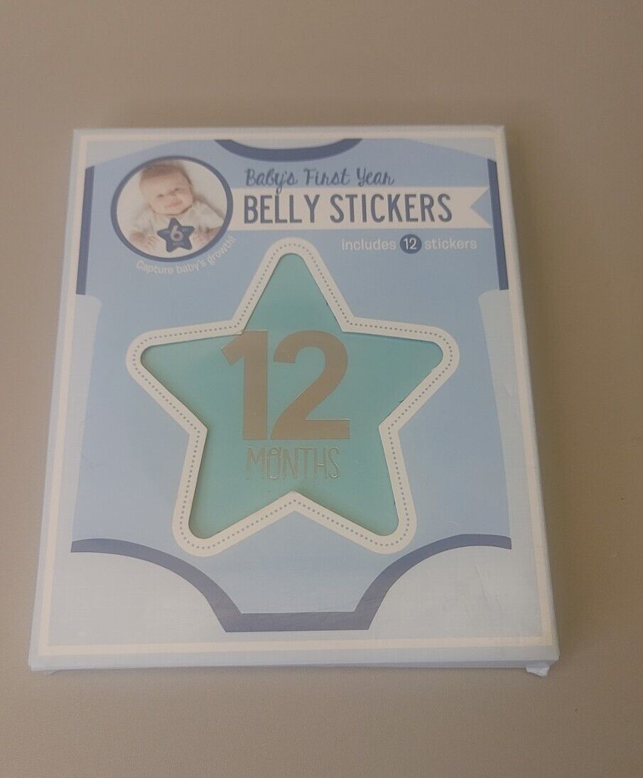 Baby's First Year Belly Stickers For Photos. Nib. 12 Months. Stepping Stones