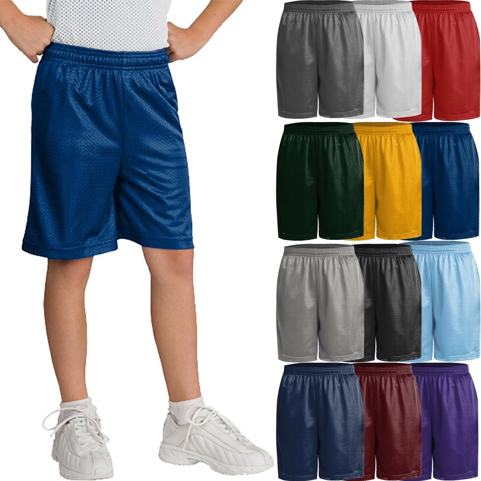 Kids Mesh Shorts Little Boys & Girl Athletic 2t To 12y Youth Pe Schools Uniform