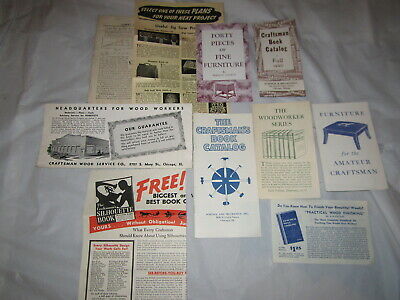 Lot Of Brochures & Ads For Woodworking Craftsman & Furniture Realted Items