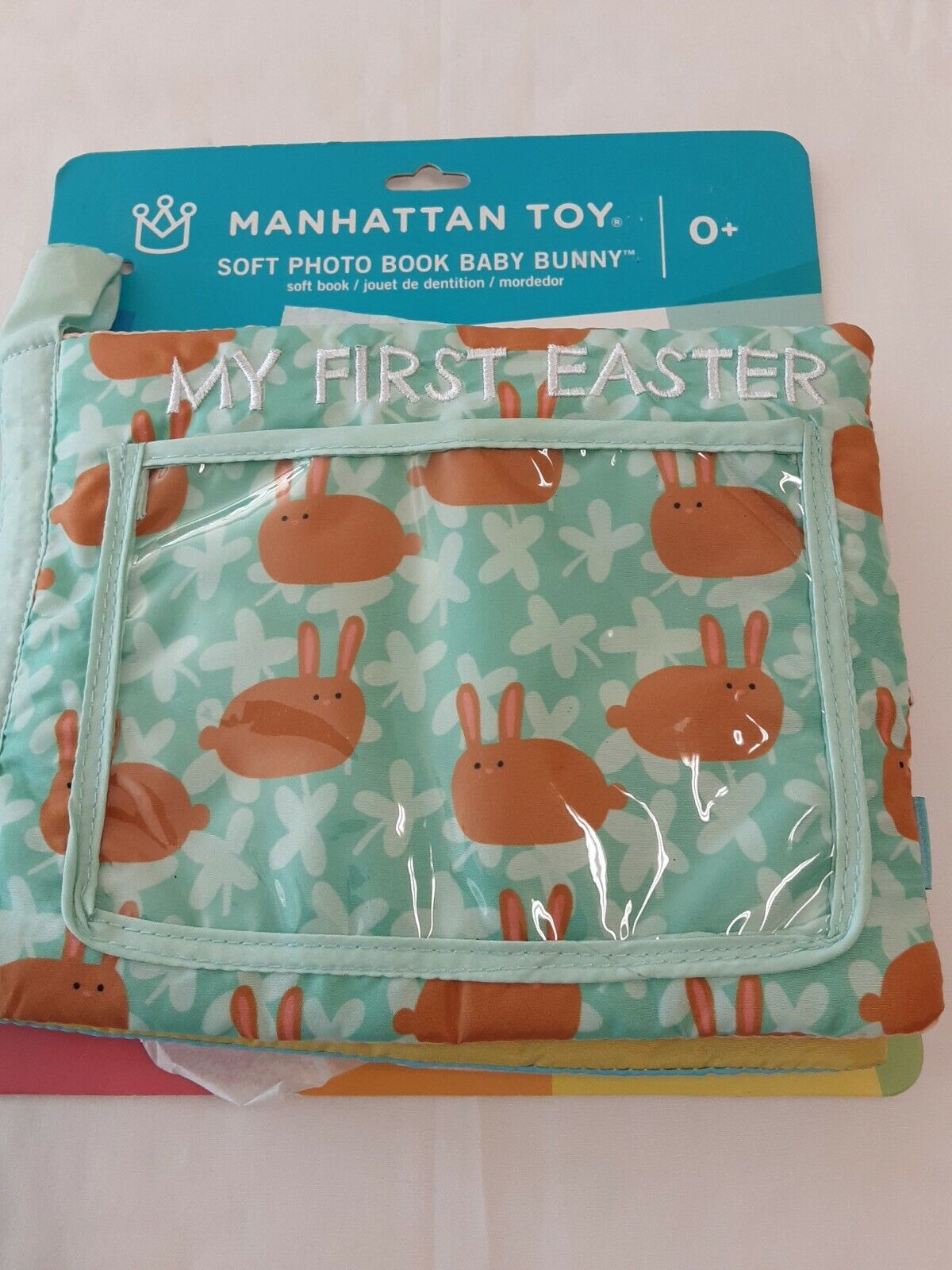 Manhattan Toy "my First Easter" Soft Photo Book Baby Bunny, Holds 5 Photos Bnwt!