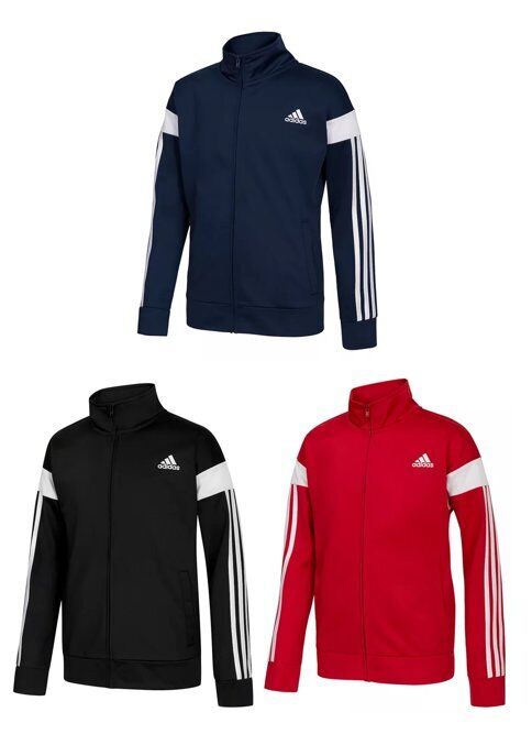 Adidas Iconic Tricot Jacket Full Zip Jacket Kids Boys Girls Youth M-xl